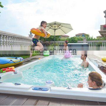 Whirlpool air jets acrylic waterfall swimming pool hot tub outdoor swim spa