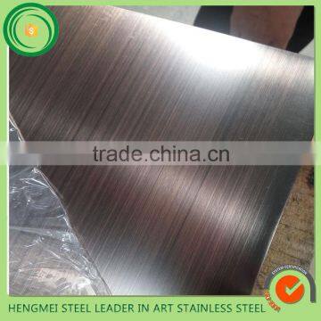 Color art stainless steel hairline finish sheet for metal building materials