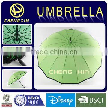 Wholesale high quality bright color green golf umbrella