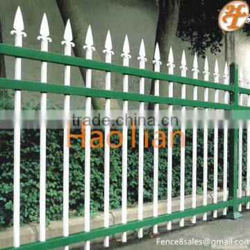 Arrow top ornamental tubular garden security lattice fence