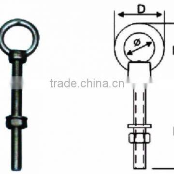 Stainless steel long type eye bolt with one washer and nut(Eye bolt)