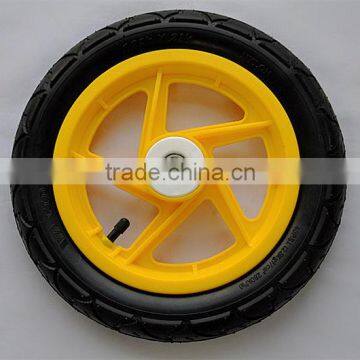 12" plastic spoke wheels rims with pneumatic tyre