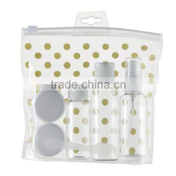 YUHUI Clear Wash Kit _2NUL_Set of 5 Bottles -Travel Organizer Empty Bottle Set photo-4