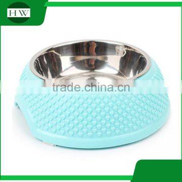 Pet Accessories Love Heart Shaped Eco Anti Slip Stainless Steel Plastic Cat Dog Pet Feeder Water Food Bowl photo-4