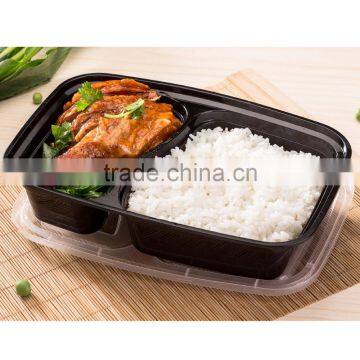 New Arrival Takeaway Plastic Fast Food Disposable Compartment Lunch Box photo-2