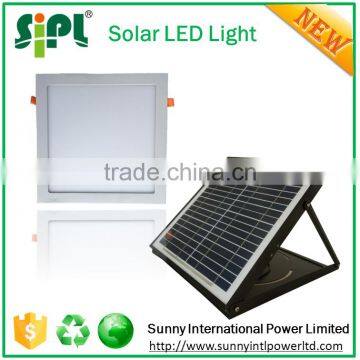 15W Solar Panel Green Power Indoor House Lighting Flat LED Panel Day & Night Light photo-2