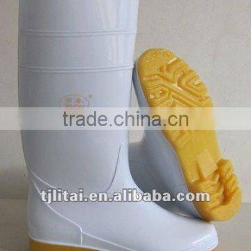 waterproof high ankle moist/wet conditions food factory white long boots