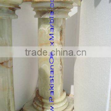 NATURAL WHITE ONYX PEDESTALS photo-3