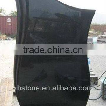 Russian Shanxi Black Granite Tombstone