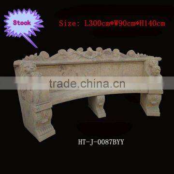 Garden Hand Carved Natural Stone Bench