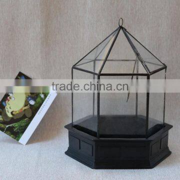 Micro Landscape Indoor Glass Greenhouse/ Clear Glass Indoor Plant Terrarium /Geometric Glass Terrarium photo-3