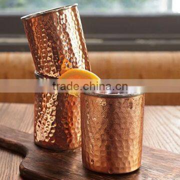 Copper Tumblers Napa Tumbler,Handmade Copper Tumbler Hammered FDA Approved
