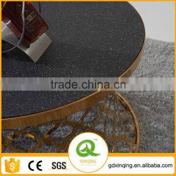 C404 Chinese Home Furniture Rose Gold Marble Coffee Table photo-2