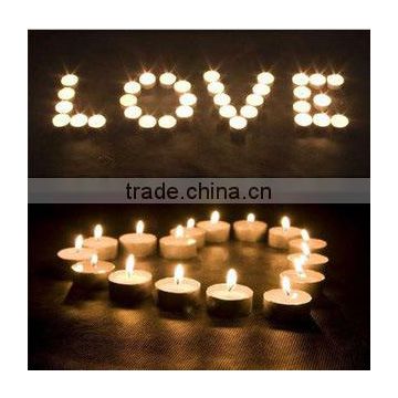 N536 White Color Tea Light Type Tin Candles