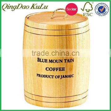 factory wholesale small wooden keg for coffee packing,wooden coffee keg