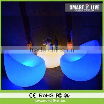 CP decorative polyurethane roman column pillars with colorful light for wedding stage