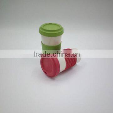 Eco Bamboo Fiber Coffee Cup With Bamboo Lid photo-3