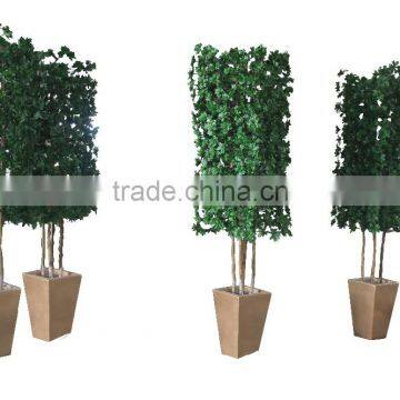 Artificial green potted topiary tree for wholesale