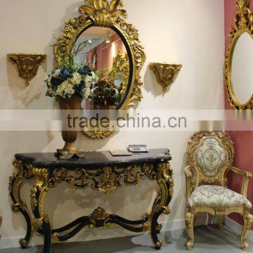 French Style Living Room Furniture Console Table and Wall Mirror photo-6