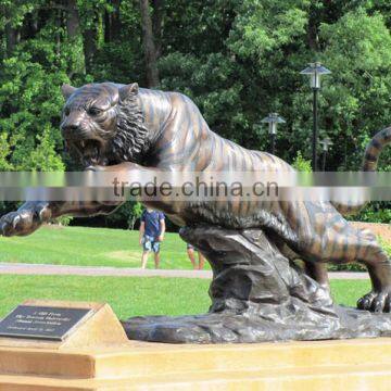 animal metal bronze garden high quality life size tiger statue