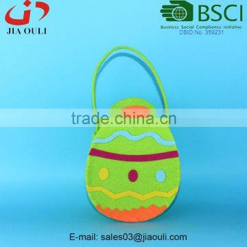 BSCI Audit factory easter decoration nice non-woven felt egg easter basket