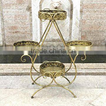 2016 Custom Outdoor Decorative Wrought Iron Flower Pot Stand photo-4