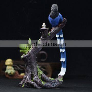 Blue Sparrow Backflow Burner Creative Resin Incense Burner photo-3