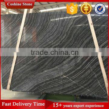 Black Wooden Vein Marble, China Polished Tree Black Marble photo-2
