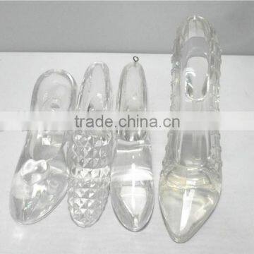 Acrylic Manufacturer Craft Clear Crystal Shoes Wedding & Valentines Gift photo-3