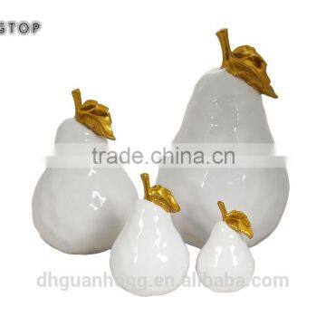 new design modern ceramic pear Ornaments