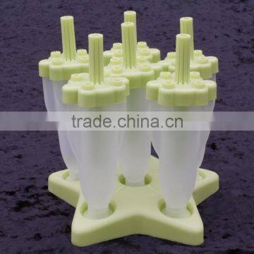 BPA Free 5 Lolly Plastic Ice Popsicle Mold