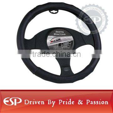 #19594 38cm diameter Genuine Leather Cool Steering wheel cover