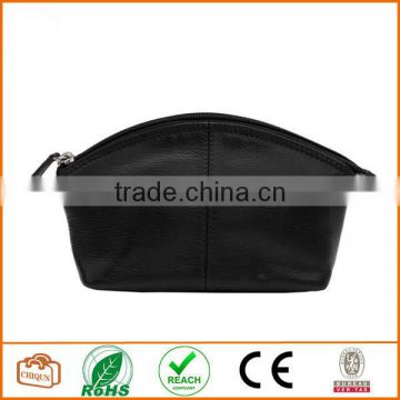 Leather Cosmetic Pouch Black