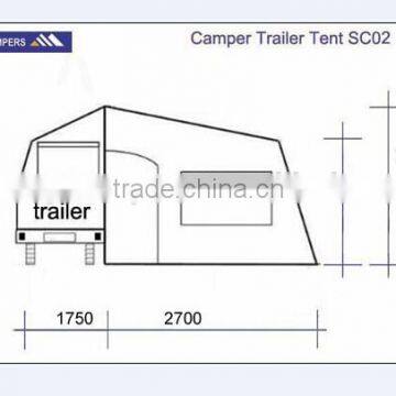 Double 7FT Cab Pickup Large Military Trailer Tent for Camping photo-6