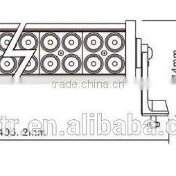 Car LED Light Bar 72W photo-2
