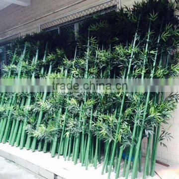 Hign Qulaity New Green Chinese Plastic Outdoor Decor Artificial Lucky Bamboo Poles Fence Plants photo-4