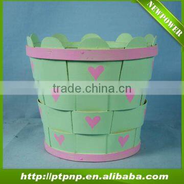 Green Decorative Wooden Flower Pot for home and garden