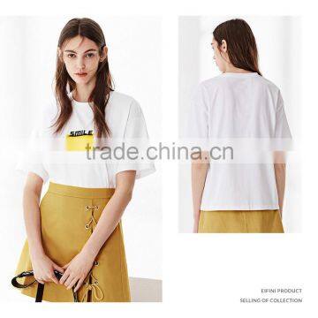 OEM Plain White Woman Fashion Design Custom Printing 100% Cotton Soft Loose Womens t Shirt photo-2