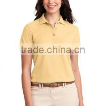 2016 Latest High Quality Solid Slim multiple colour Woman's polo t-Shirt