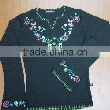 2012 fashionable beaded lady t shirts