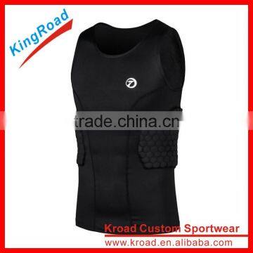 Custom high quality padding compression vest, pad compression gilet protection vest