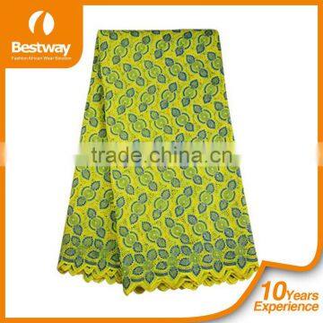 Bestwaytex Factory Price SL02009 Cotton Lace African Swiss Voile Lace Fabric With Stones photo-3