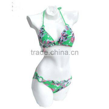 2016 Sexy push up straps women bikini swimwear bathing suit bikini with decorated bra(BS1149)