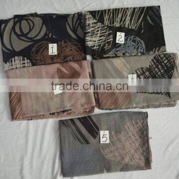 Fashion New Coming 100%rayon Ladies Print Heart Latest Scarf photo-6