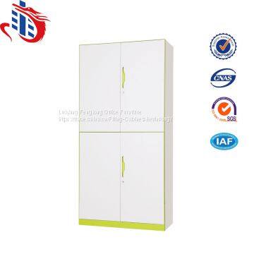 High quality 4 door display cupboard lockable metal file cabinet