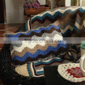 2015 new design zigzag hand crocheted chair outdoor cushions