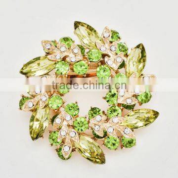 zm53221a high quality fashion women flower alloy brooch with gold plated