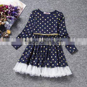 A0217#Unique Baby Girl Names Images Dress Long Sleeve Girls Dress photo-4