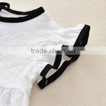 S33566W 2017 Baby Girls Summer 100% Cotton Fashion Ruffles Shirts photo-3