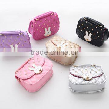 S66043A New Baby Kids Girls Bunny Bags Mini Cute Princess Adorable Rabbit Handbag photo-2